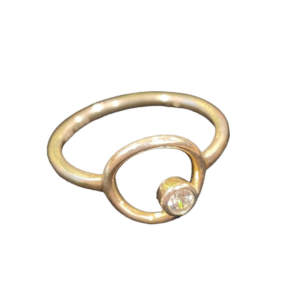 Sterling‎ silver inner circle ring